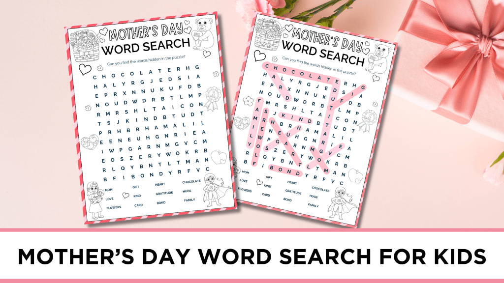 Mother's Day Word Search Coloring Page {Free Printable} - Heartmade ...