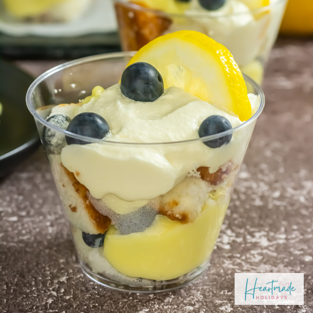 No Bake Blueberry Lemon Trifles Recipe
