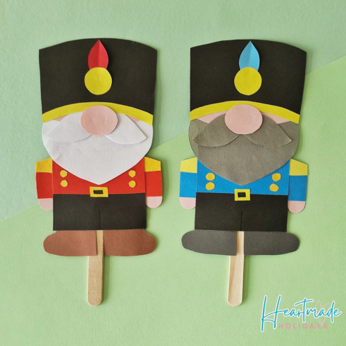 Paper Nutcracker Gnome Puppet Craft {Free Template}