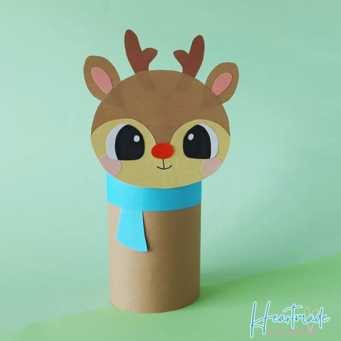 Toilet Paper Roll Reindeer Craft {Free Template}